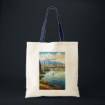 Tote Bag Vancouver Canada Travel Art Vintage<br><div class="desc">Conception de déplacement vectoriel rétro de Vancouver. Vancouver,  port maritime de la côte ouest en pleine effervescence en Colombie-Britannique,  est l’une des villes les plus denses et les plus diversifiées du Canada sur le plan ethnique.</div>