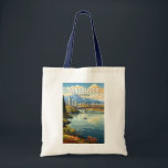 Tote Bag Vancouver Canada Travel Art Vintage<br><div class="desc">Conception de déplacement vectoriel rétro de Vancouver. Vancouver,  port maritime de la côte ouest en pleine effervescence en Colombie-Britannique,  est l’une des villes les plus denses et les plus diversifiées du Canada sur le plan ethnique.</div>
