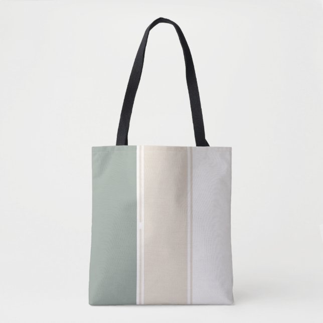 Tote Bag Variation de rayures pastel 2 – Simple et élégant (Devant)