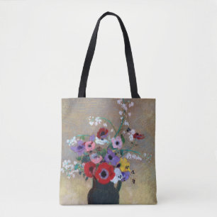 Tote Bag Vase aux fleurs mixtes, Redon