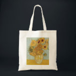 Tote Bag Vase avec douze tournesols par Van Gogh<br><div class="desc">Vase de Van Gogh avec douze tournesols</div>