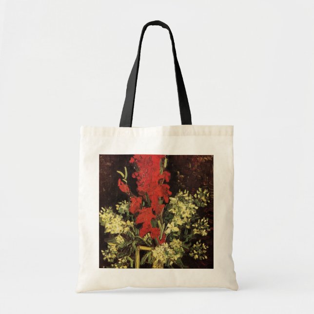 Tote Bag Vase avec Glaïeuls, Œillets par Vincent van Gogh (Devant)