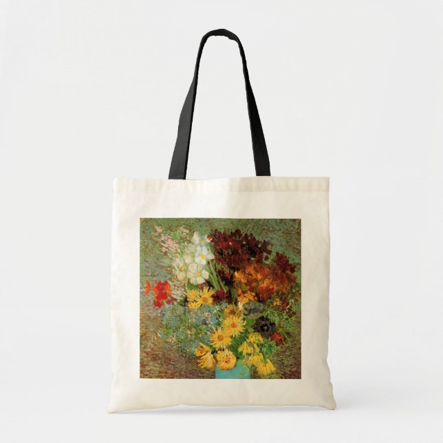 Tote Bag Vase avec marguerites et anémones par Vincent van  (Devant)