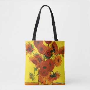 Tote Bag Vase de fleurs avec 15 tournesols Vincent van Gogh