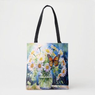 Tote Bag Vase de marguerites joli floral