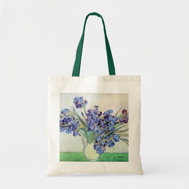 Tote Bag Vase de nature morte avec iris de Vincent van Gogh (Devant)