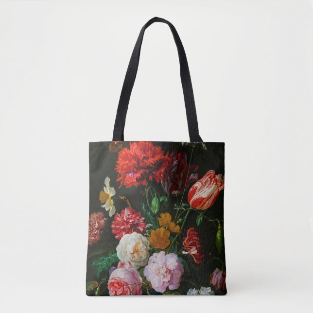 Tote Bag Vase de verre avec des fleurs (Devant)