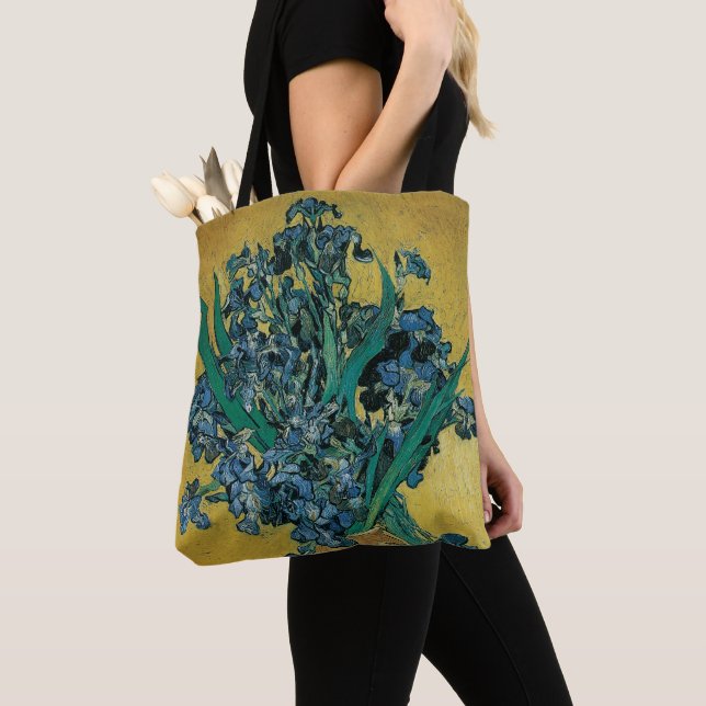 Tote Bag Vase Still Life avec Irises par Vincent van Gogh (De près)