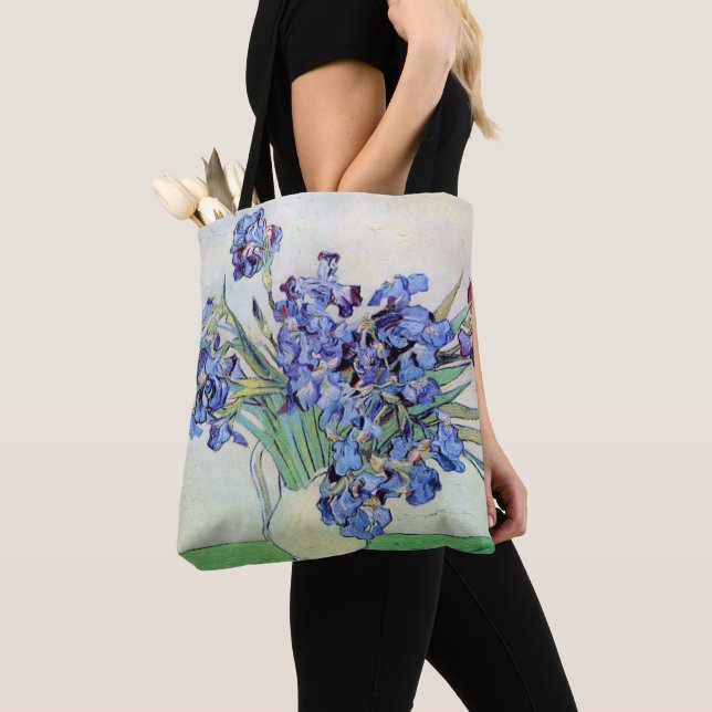 Tote Bag Vase Still Life avec Irises par Vincent van Gogh (De près)