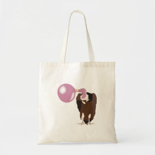 Tote Bag Vautour de la bulle soufflant la bulle