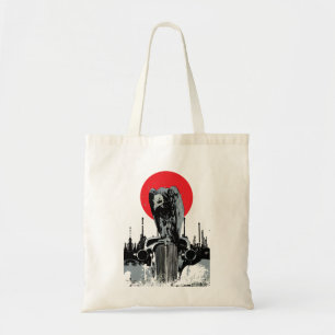 Tote Bag Vautour sur voiture ancienne avec soleil rouge