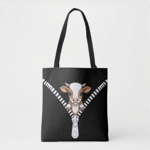 Tote Bag Veau drôle de Longhorn du Texas qui regarde