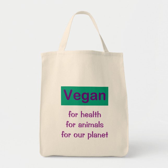 Tote Bag Végétalien : Pour la santé, les animaux et la (Devant)