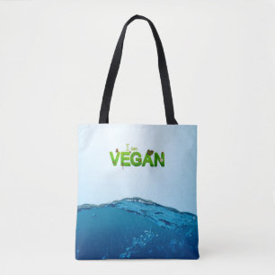Tote Bag Vegetarian Love Protect Save Animaux Veg Eat