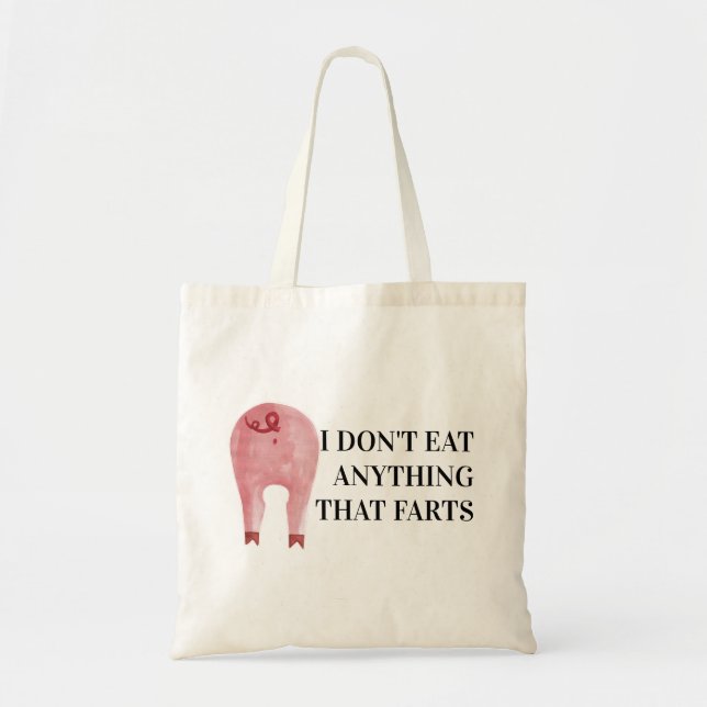 Tote Bag Végétarien | Je ne mange rien qui pète (Devant)