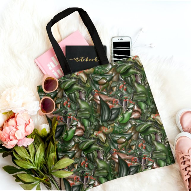 Tote Bag Végétation forestière et baies (Créateur téléchargé)