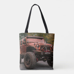 Tote Bag Véhicule Utilitaire Sportif Pimpé Marron sur un