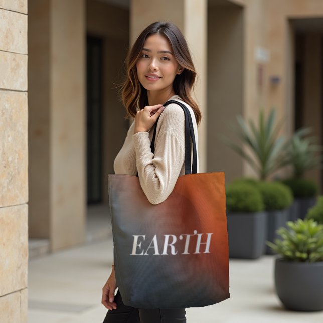 Tote Bag Veine minérale - Gradient organique terrestre (Mineral Vein Tote Bag. Earthy gradient style for modern, refined everyday use.)