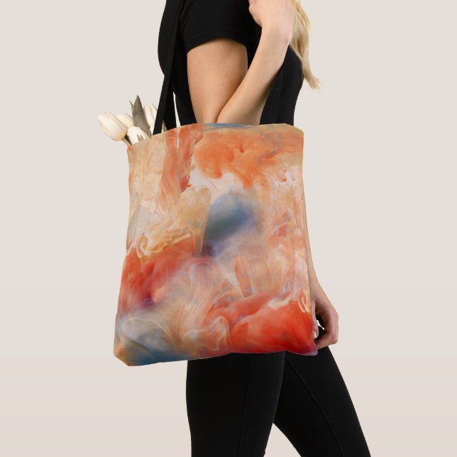 Tote Bag Veines de marbre liquide ardent (De près)