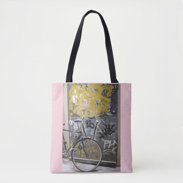 Tote Bag Vélo avec le graffiti, Madrid (Devant)