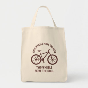 Tote Bag Vélo cool Design - Tow Wheels Move The Soul