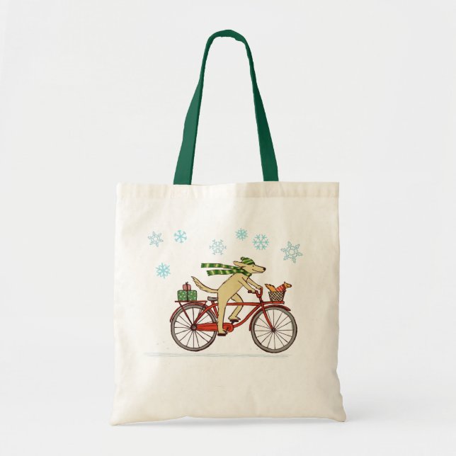 Tote Bag Vélo d'équitation de chien avec écureuil Whimiscal (Devant)