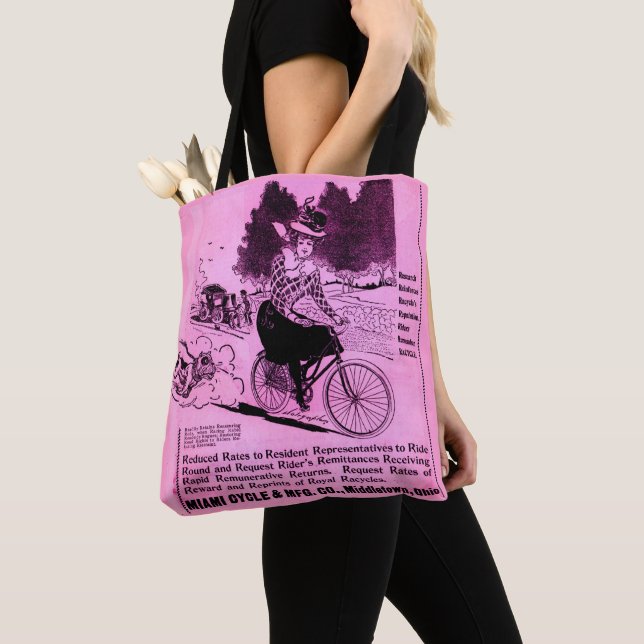 Tote Bag Vélo des années 1890 et Le Racycle (De près)