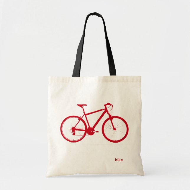 Tote Bag vélo rouge, vélo (Devant)