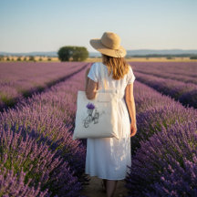 Vélo Sketch naturel avec charme lavande