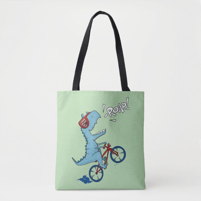 Tote Bag Vélo T-Rex Roar (Devant)
