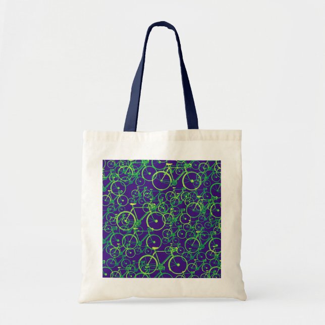 Tote Bag vélos : motif cycliste (Devant)