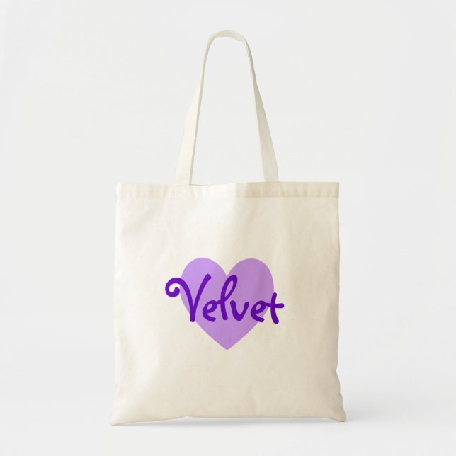 Tote Bag Velours en Lavande (Devant)