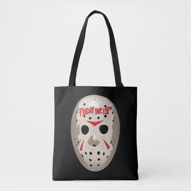 Tote Bag Vendredi 13 | Graphique de masque de hockey (Devant)