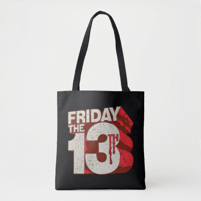 Tote Bag Vendredi 13 | Logo 3D empilé saignant (Devant)