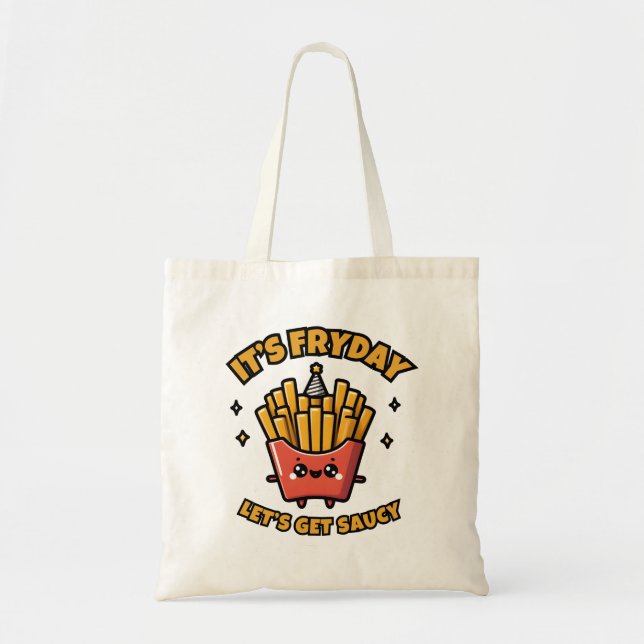 Tote Bag Vendredi Fun : Frites de pommes de terre pour fair (Devant)