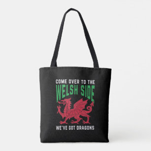 Tote Bag Venez au côté gallois, nous avons des dragons