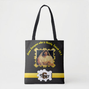 Tote Bag Venez chacun qui a soif. Monogramme de 55:1