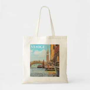 Tote Bag Venice Italy Vintage Travel Poster