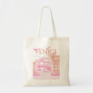 Tote Bag Venice Travel Art, Italie, Travel Art, Pastel