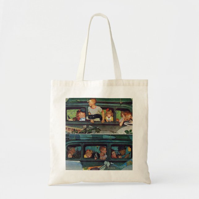 Tote Bag Venir et partir par Norman Rockwell (Devant)