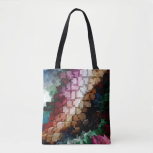 Tote Bag Vent foncé centré sur le cube