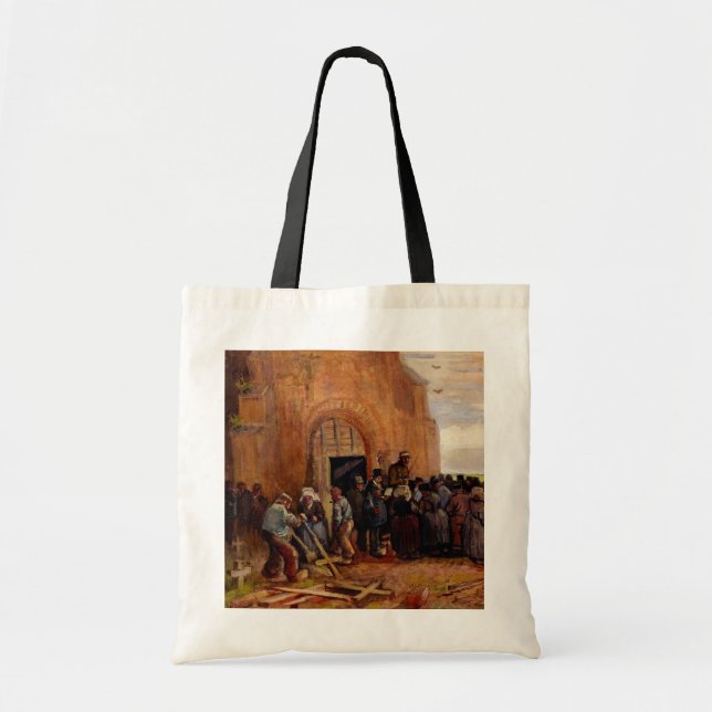 Tote Bag Vente de débris de bâtiment par Vincent van Gogh (Devant)