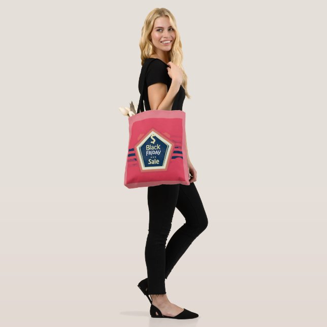 Tote Bag Vente du vendredi noir Rose  (Sur le modèle)