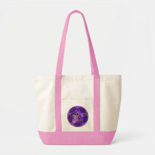 Tote Bag Vénus Fleur de l'amour finART rose violet