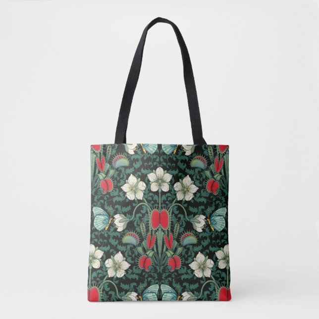 Tote Bag Vénus Flytrap et papillon (Devant)