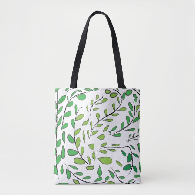 Tote Bag Verdure Aquarelle Tropical Feuille Motif (Devant)