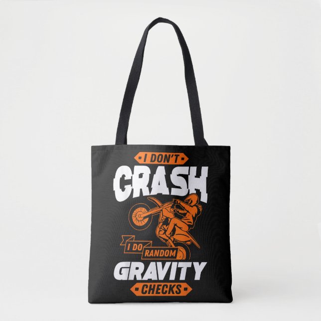 Tote Bag Vérifications aléatoires de gravité - Motocross &  (Devant)