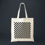 Tote Bag Vérifier noir blanc À damiers Motif tableau de bor<br><div class="desc">à damiers Motif - damier noir et blanc.</div>