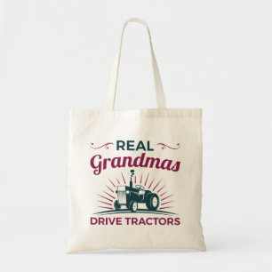 Tote Bag Véritable Grandmas Drive Tracteurs Grandma Farmer