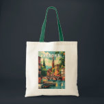 Tote Bag Vérone Italie Travel Art Vintage<br><div class="desc">Vérone rétro design de voyage vectoriel. Vérone est une ville du nord de l'Italie de la Vénétie,  avec une vieille ville médiévale construite entre les méandres de la rivière Adige. C’est célèbre pour être le cadre de "Roméo et Juliette" de Shakespeare.</div>